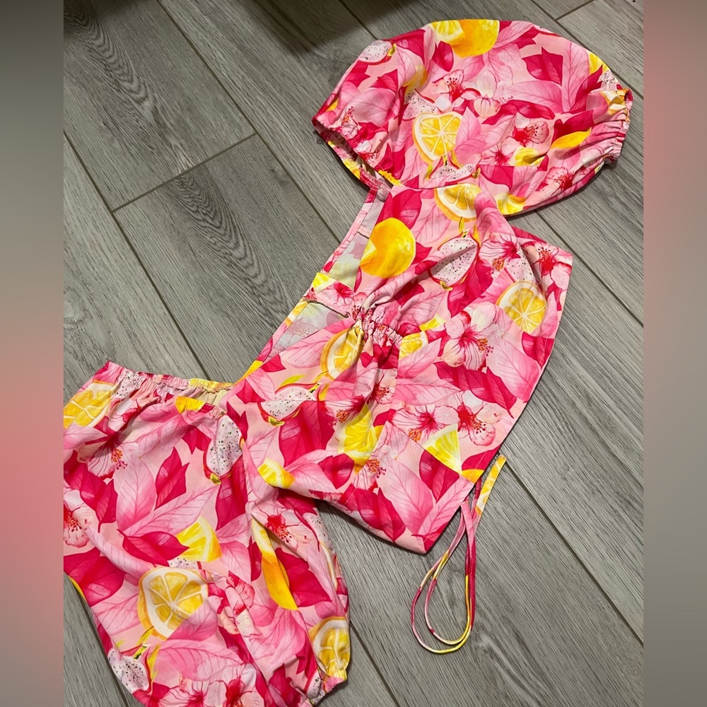 Fruit Patterned Puff Sleeve Top - image 1